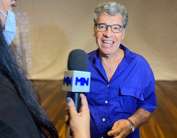 Paulo Betti concedeu entrevista para repórteres do Grupo Meio Norte de Comunicação. Crédito: Lucrécio Arrais.